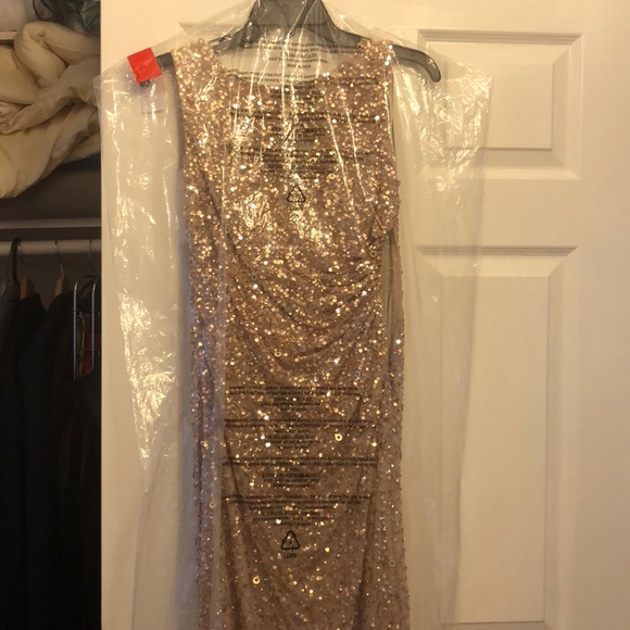 Adrianna Papell sequin gold dress - Picture 2 of 3